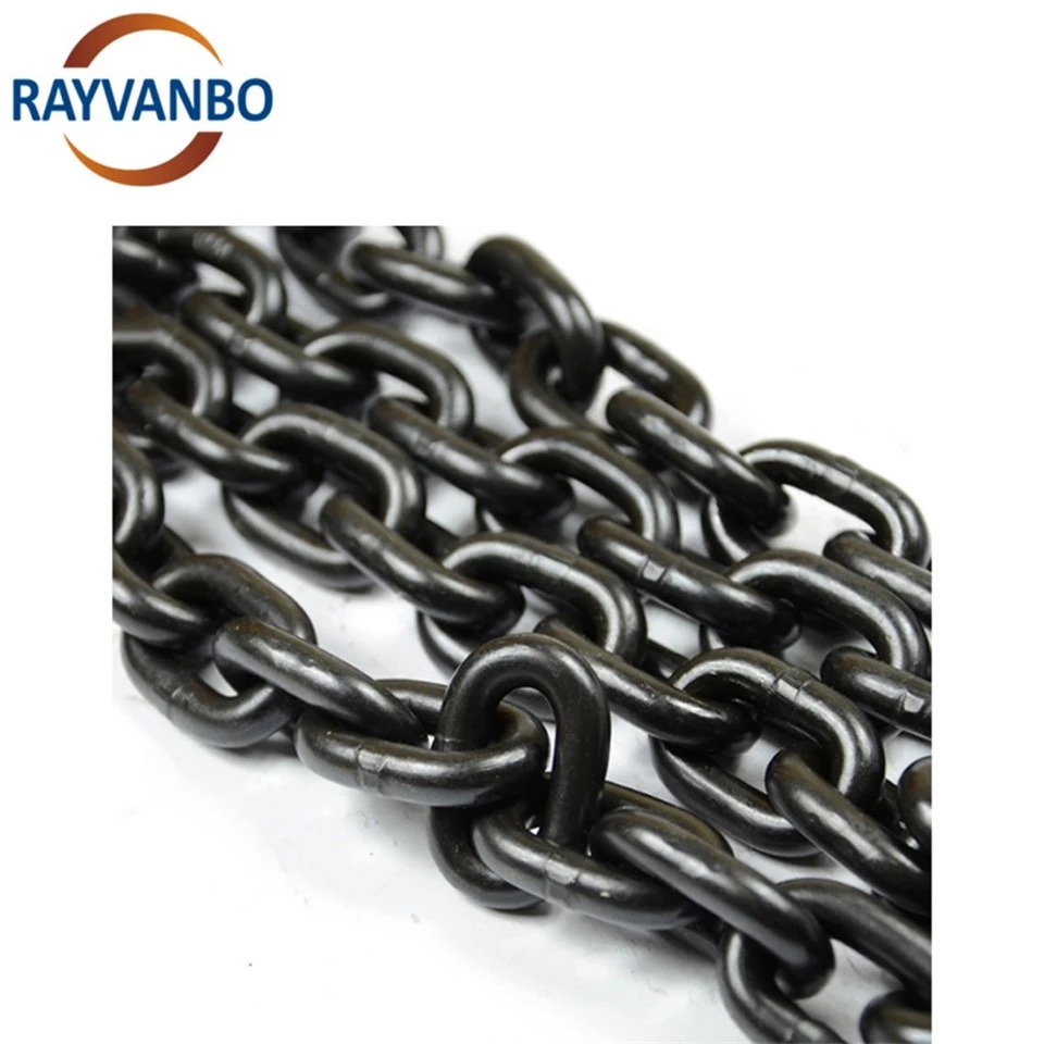 Heavy Duty 20Mn2 G80 Welded Chain Black Color G80 Lifting Load Chain To The Standard manufacturers
